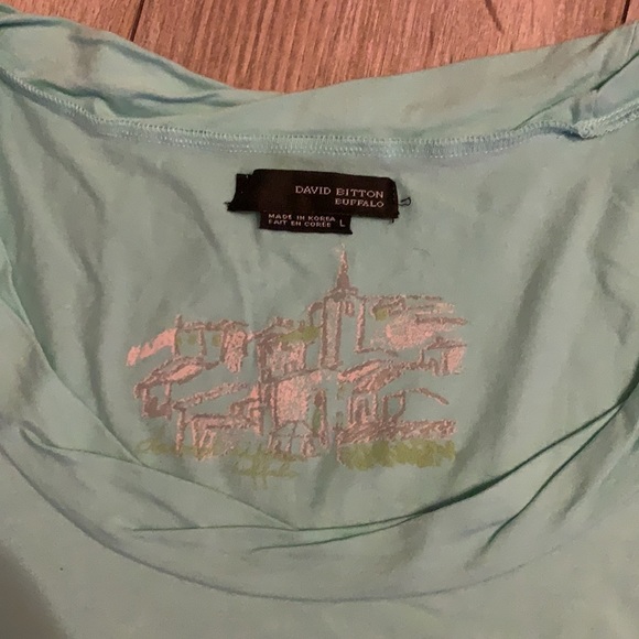 Light Blue David Bitton Buffalo Long Sleeve Shirt - Picture 2 of 5